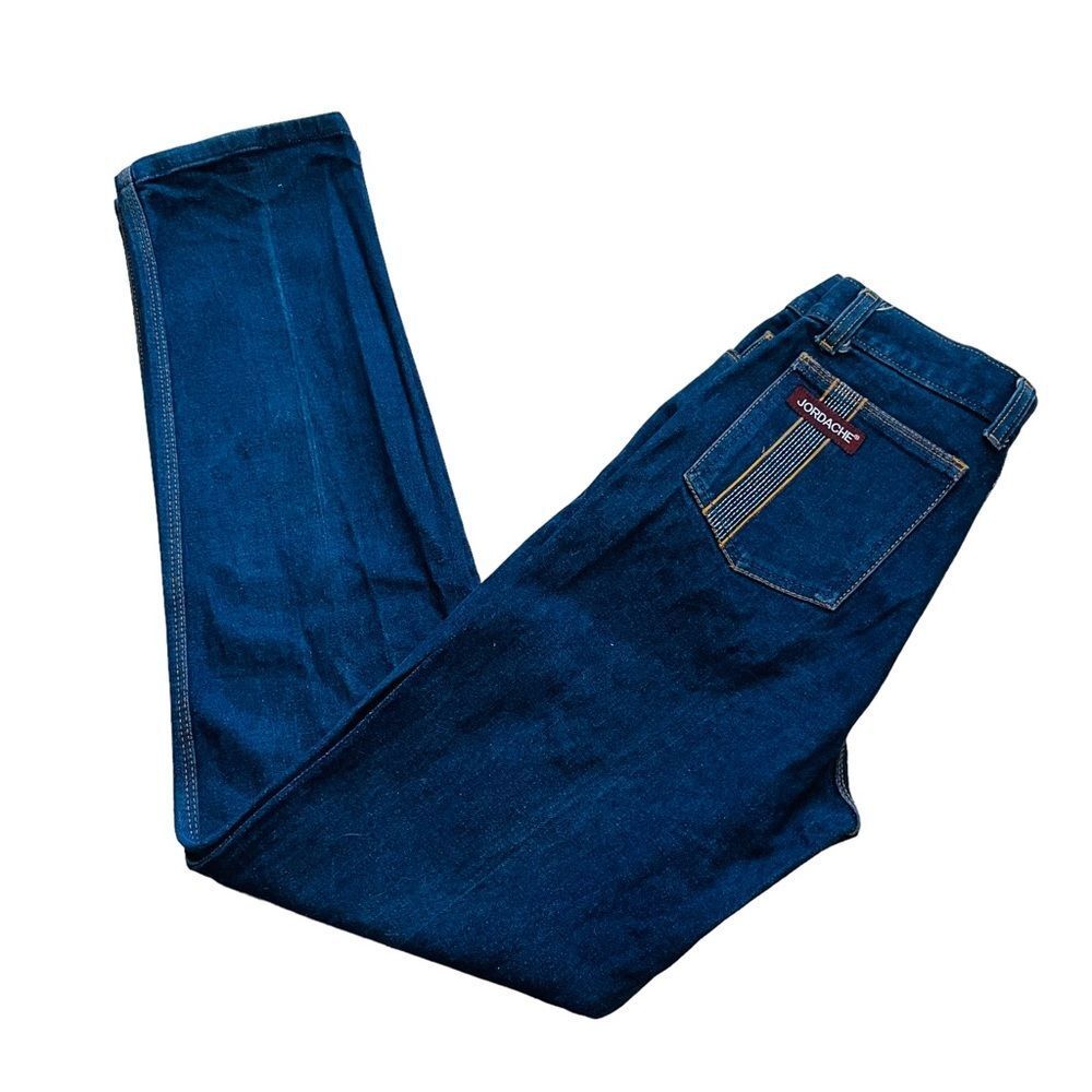 Jordache Women's Vintage High-Rise Dark Blue Jeans